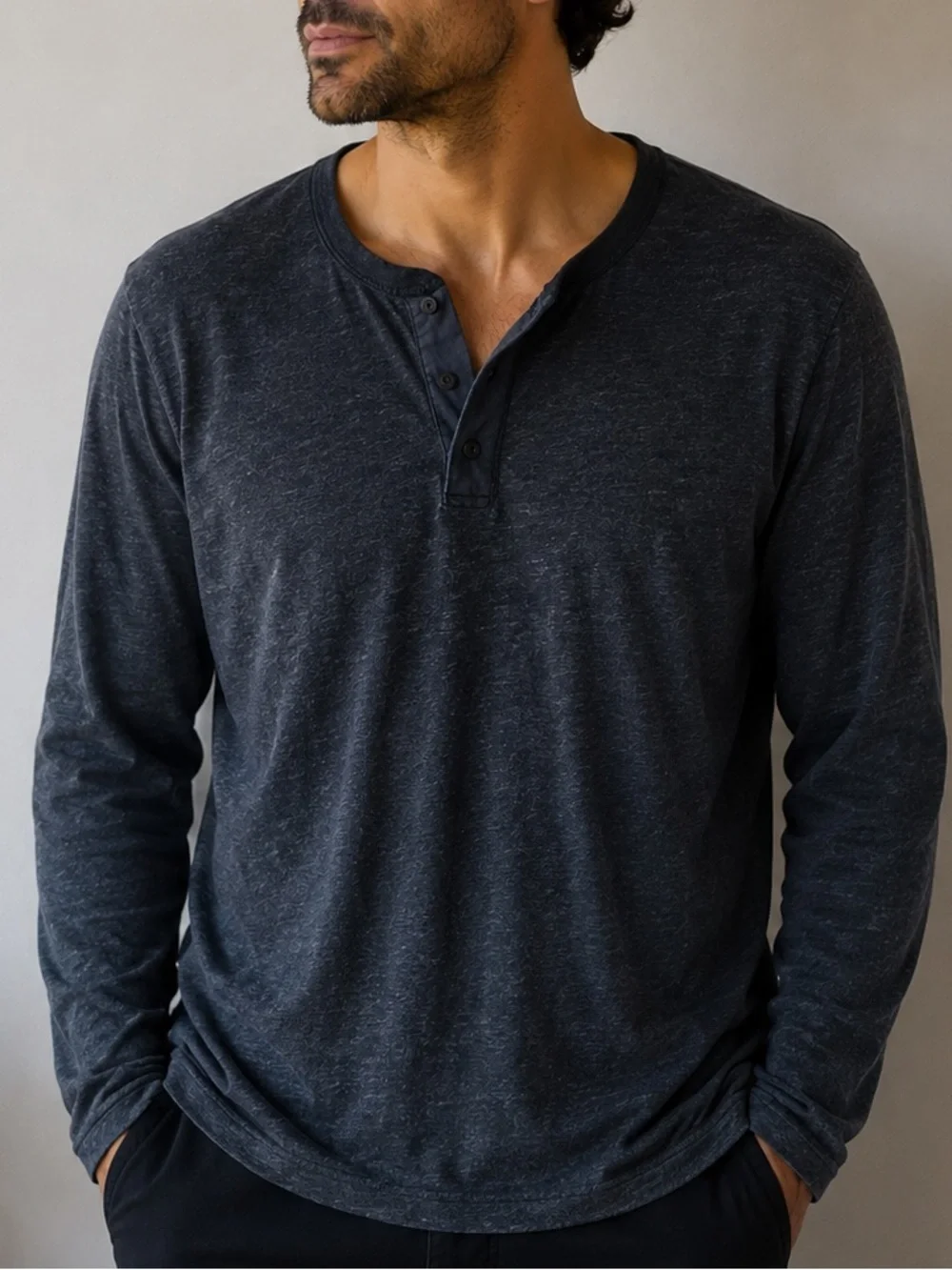 J.Crew Vintage Knits 100% Cotton Long Sleeve Henley – Size Medium